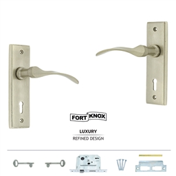 M5C11 - 2 Lever Lockset 6" Irn Sat Nickl -M5C11_o_T